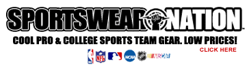 Officially Licensed Sportswear:&nbsp;NBA, NFL, MLB, NHL, NASCAR, NCAA, PGA TOUR