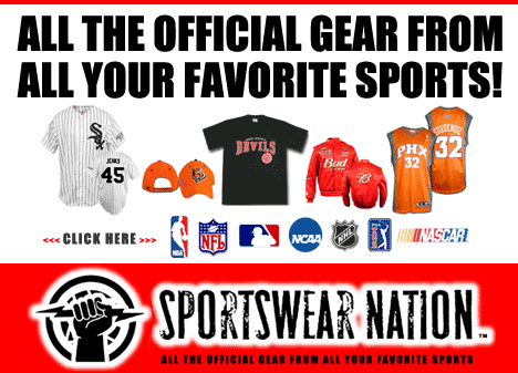Officially Licensed Sportswear: NBA, NFL, MLB, NHL, NASCAR, NCAA, PGA TOUR