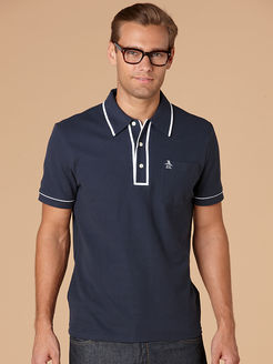 Penguin Classic Men's Striped Placket Polo